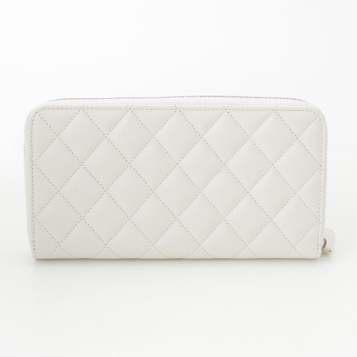 CHANEL Caviar skin COCO Mark Matrasse Purse Wallet Random Serial white