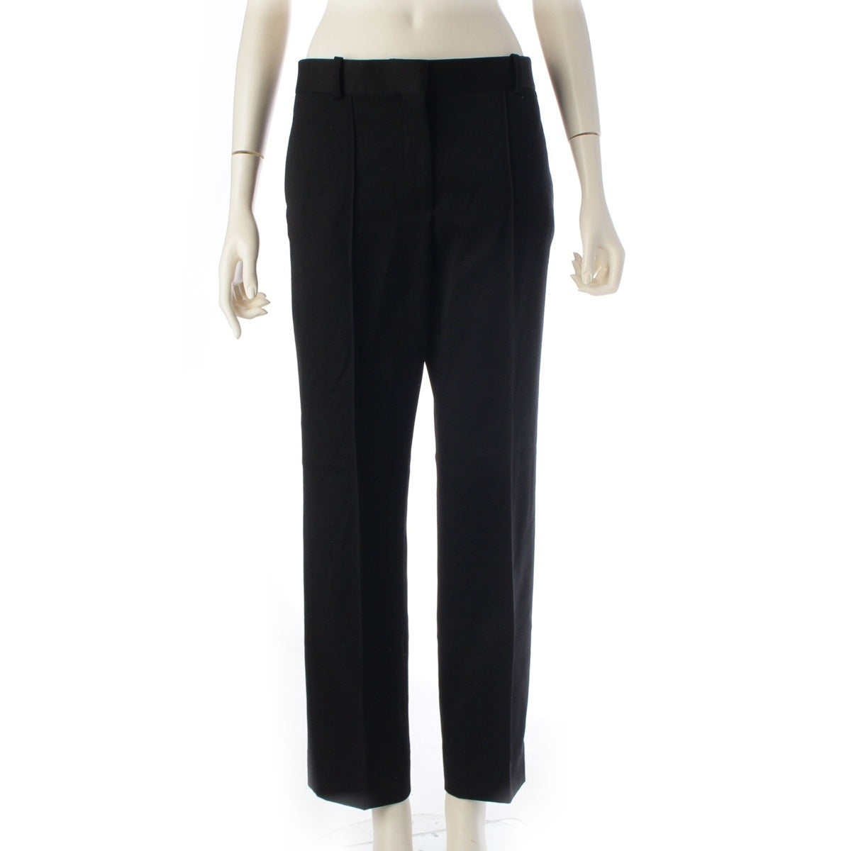 CELINE wool cashmere slacks Pants Bottoms black 38