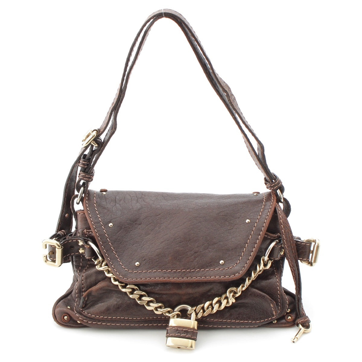 Chloe Paddington leather one belt Shoulder Bag Brown