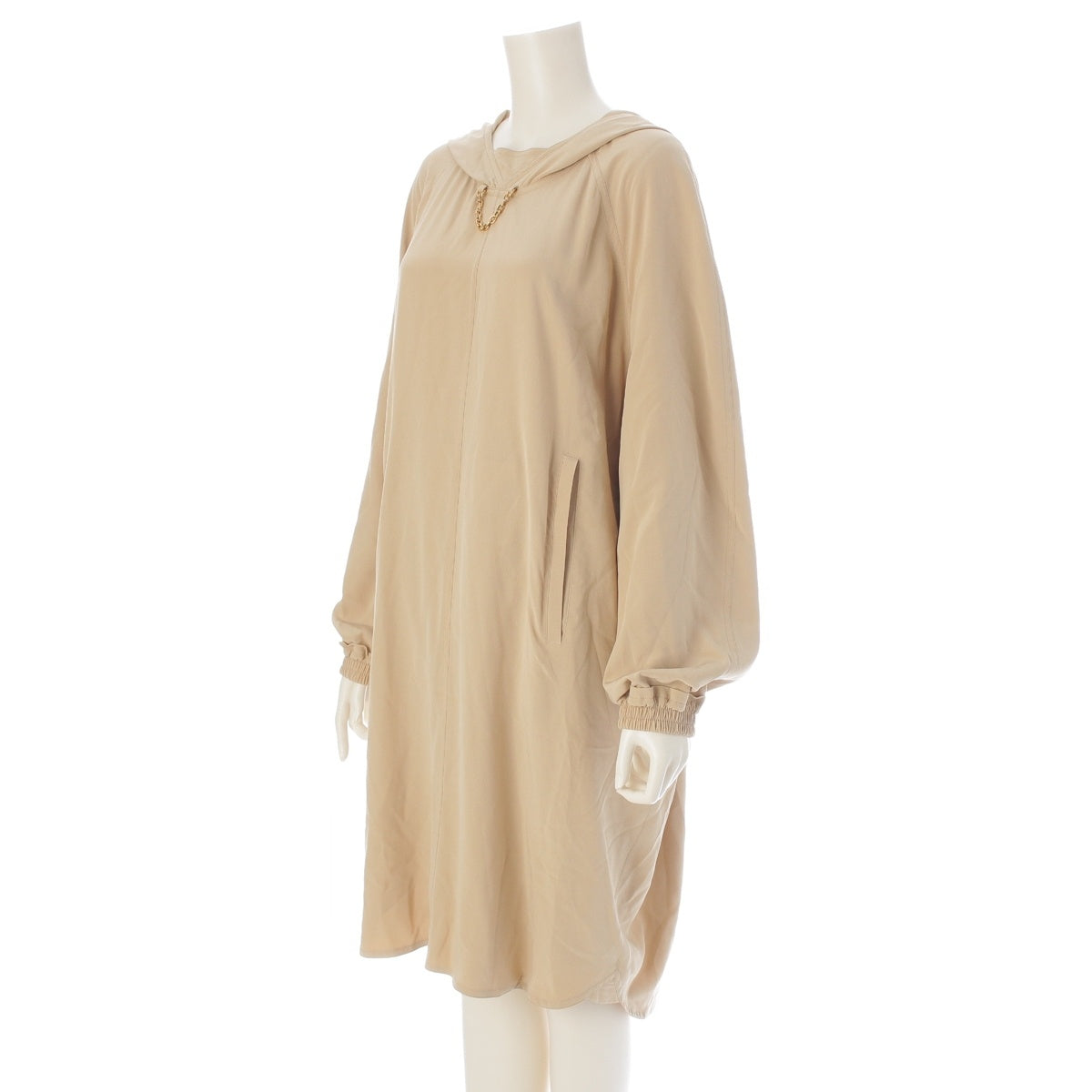 LOUIS VUITTON silk Hoodie hoodie one piece RW231W beige 40