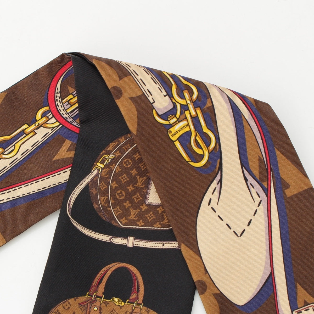 LOUIS VUITTON silk Bando scarf M76235 Brown