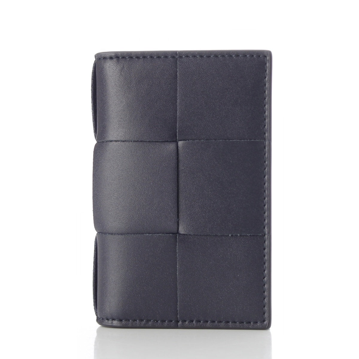 BOTTEGAVENETA MAXI INTRECCIATO leather Two fold Card Case name card holder Navy