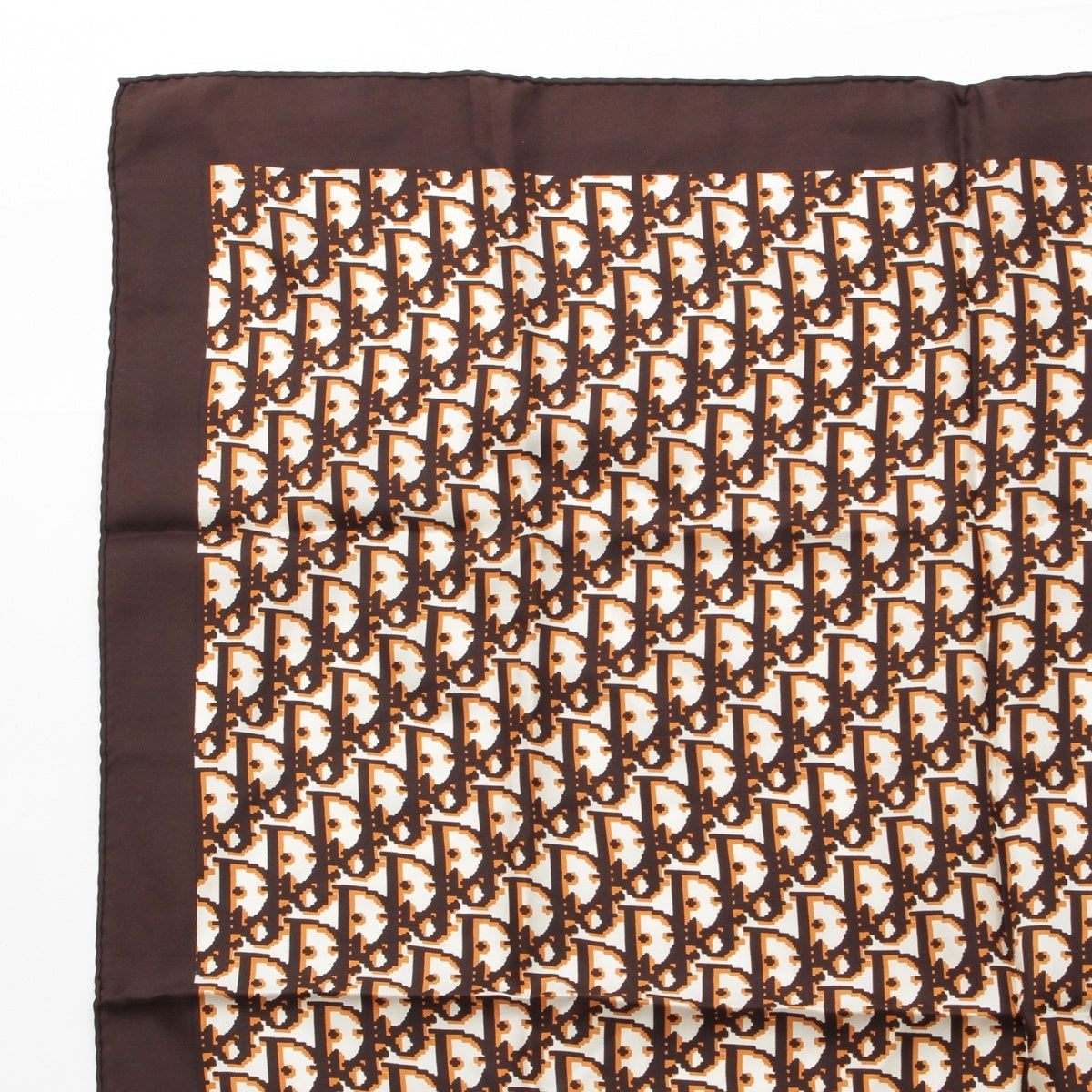 Christian Dior Trotter logo print scarf Brown