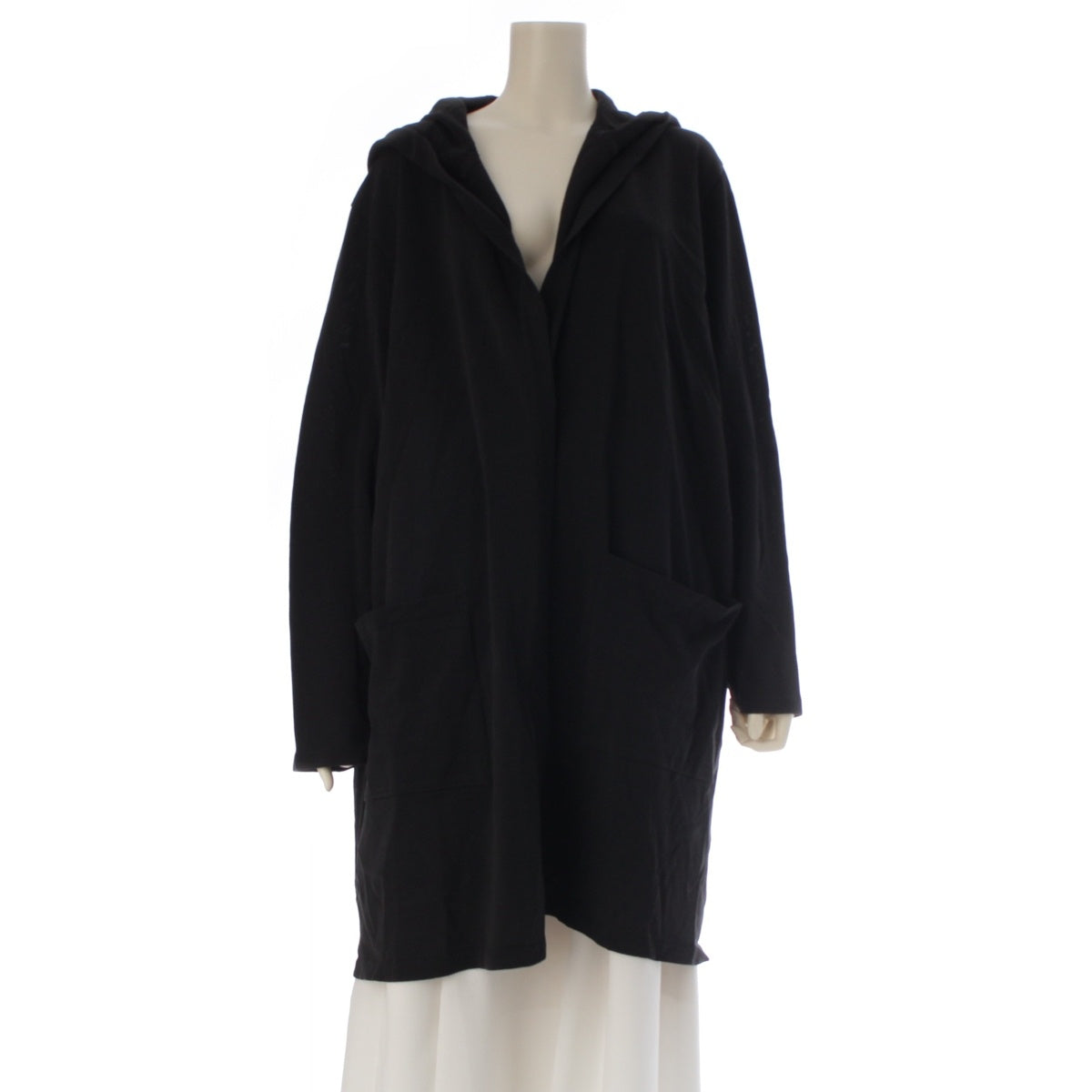 CHANEL Sports line Hood COCO Mark back logo coat P21626 black M