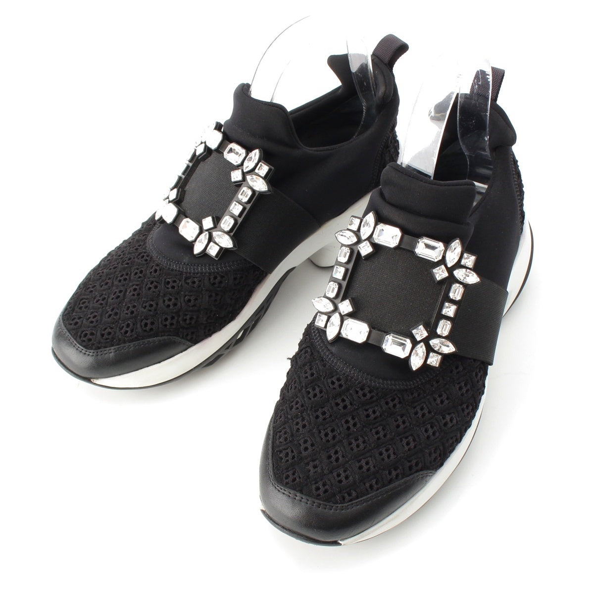 Roger Vivier vivran mesh Bijoux sneakers shoes black 39
