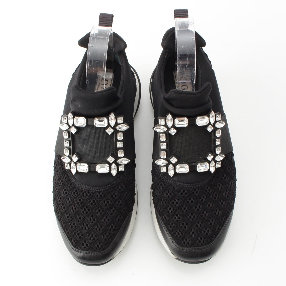 Roger Vivier vivran mesh Bijoux sneakers shoes black 39