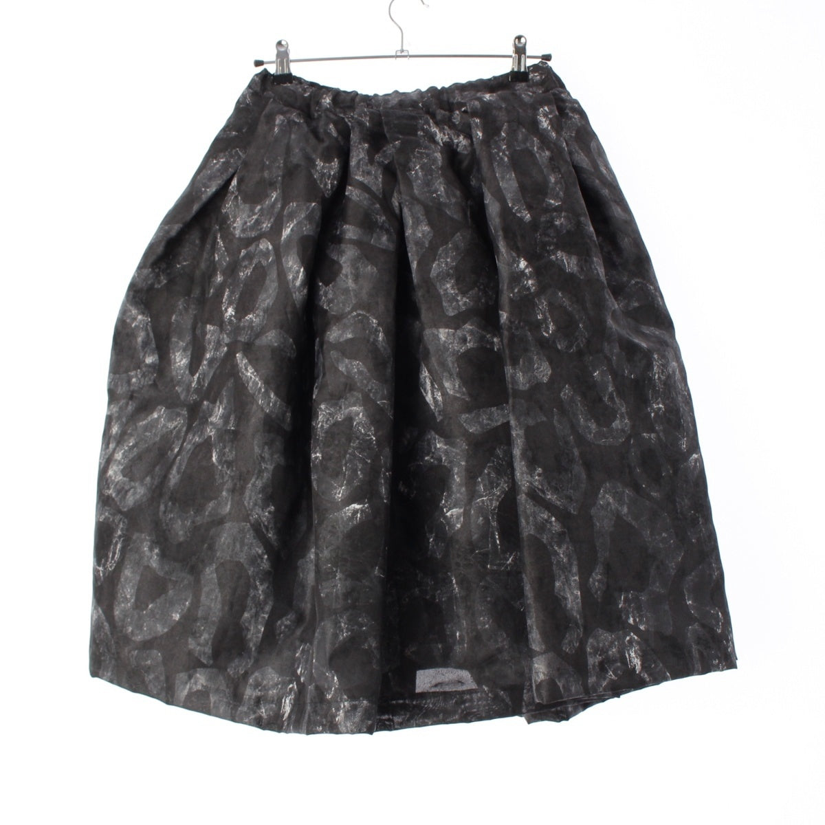 COMME des GARCONS silk All-over pattern, volume, flare skirt Bottoms RO-S011 Black series XS