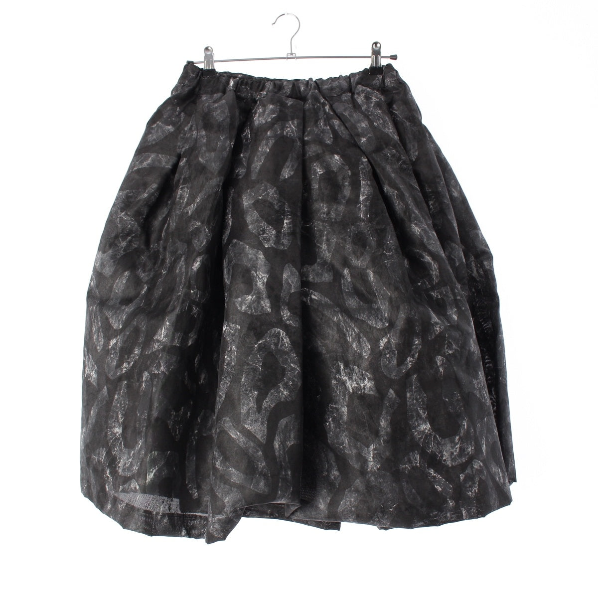 COMME des GARCONS silk All-over pattern, volume, flare skirt Bottoms RO-S011 Black series XS