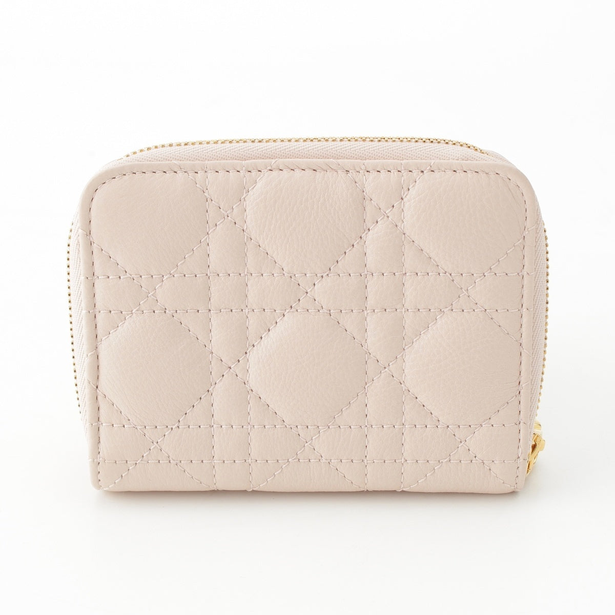 Dior Canage leather Zip Around Purse Wallet Pink Goal Ancestor