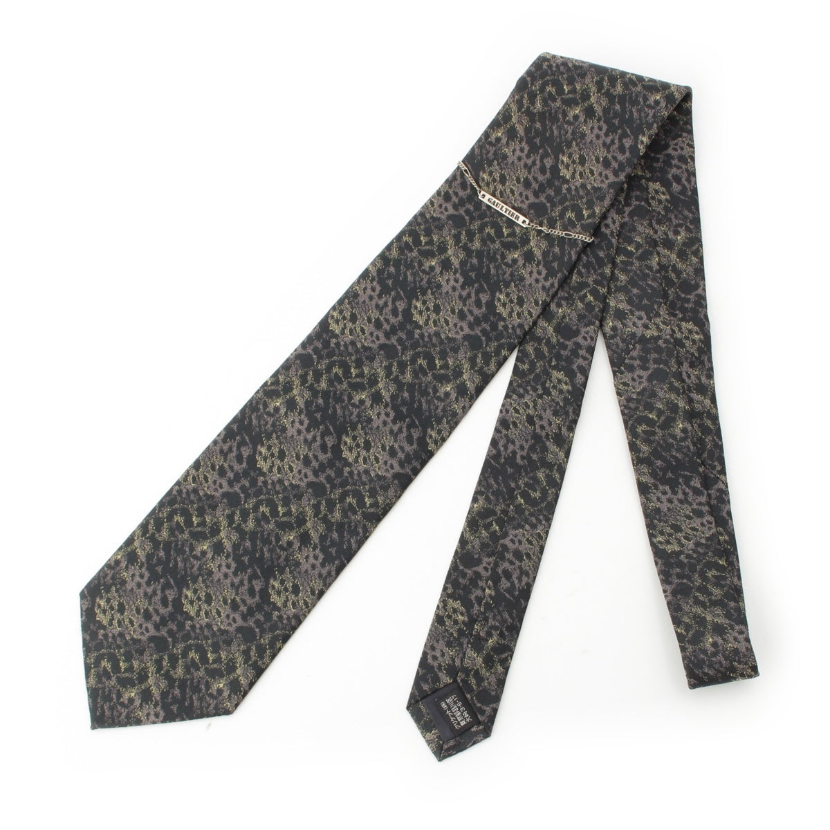 JEAN-PAUL GAULTIER silk Whole Pattern Chain tie black