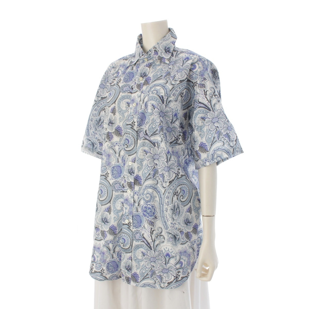 ETRO Paisley Pattern Short Sleeve Short sleeve shirt tops blue L