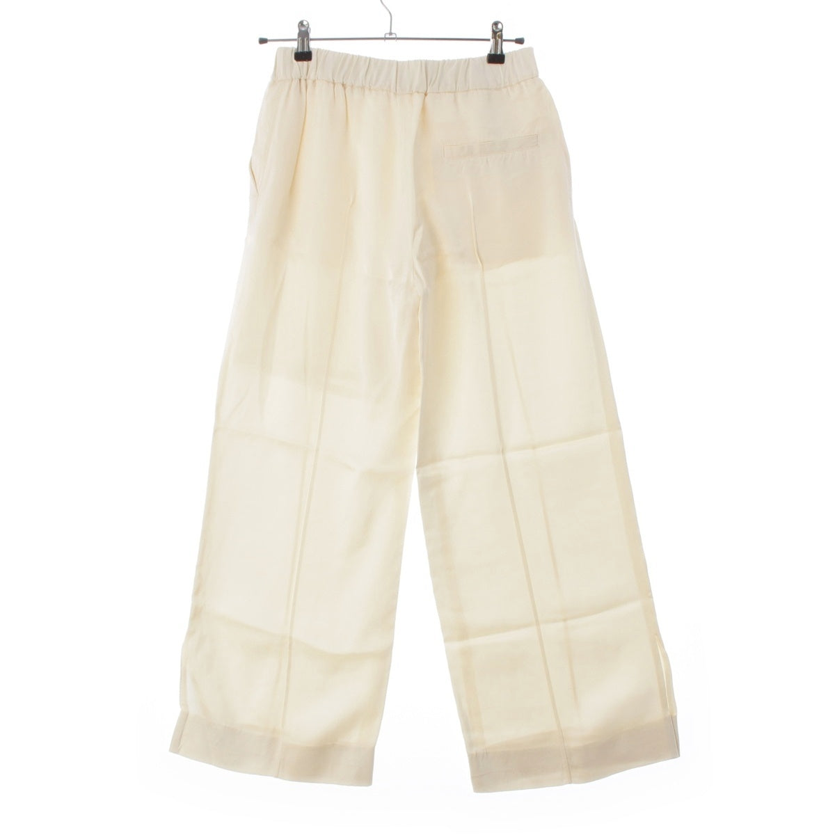 JIL SANDER Rayon Wide Leg Crop Easy Pants J01KA0110 white 32
