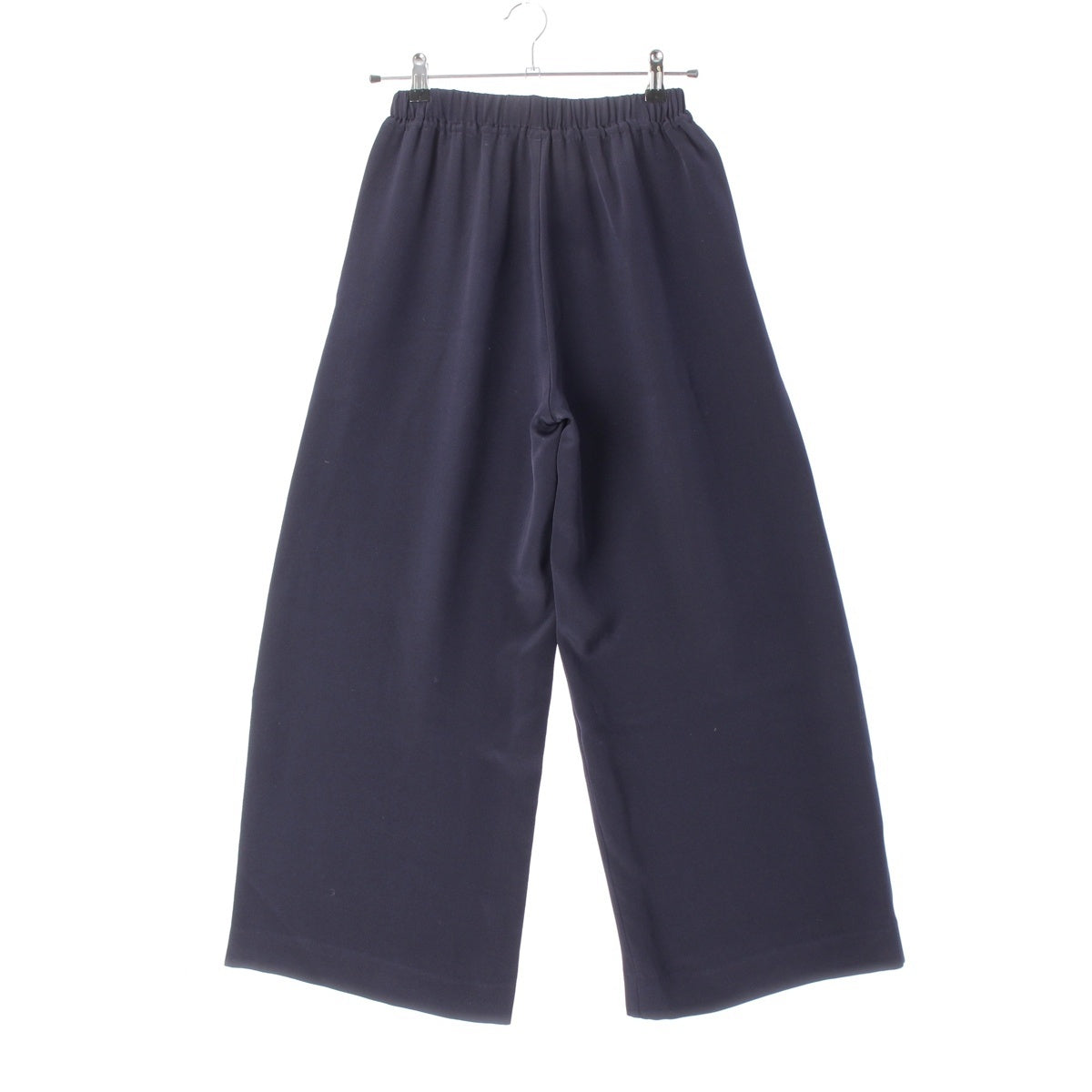 Drawer Silk Georgette cropped slacks Pants 6514-299-1484 Navy 34
