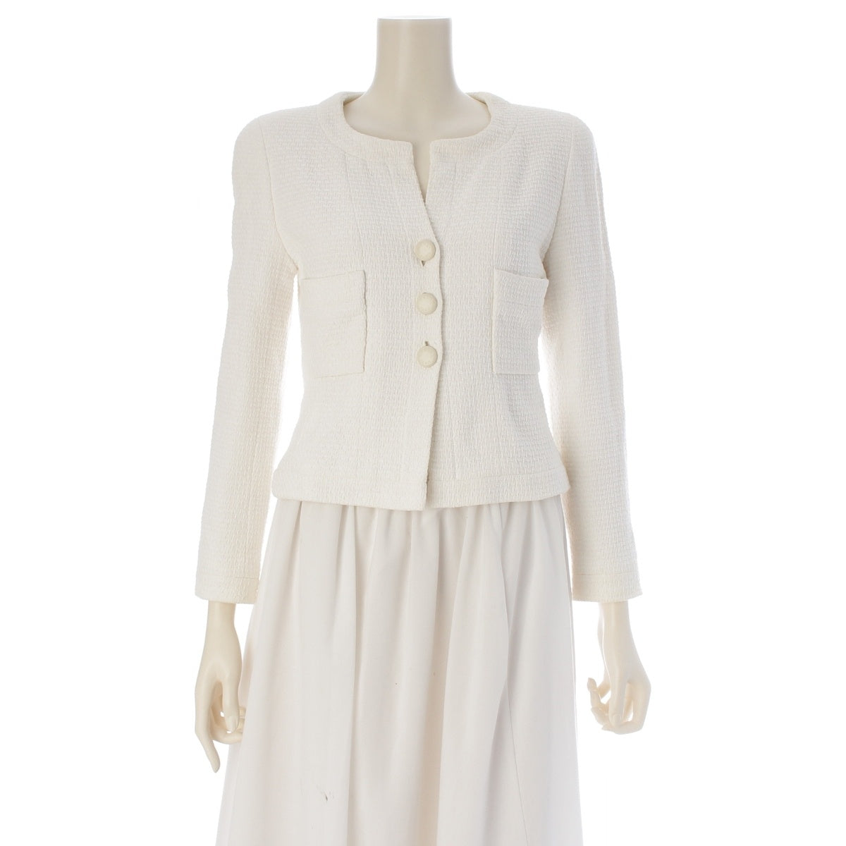 CHANEL cotton No color jacket outer white 38