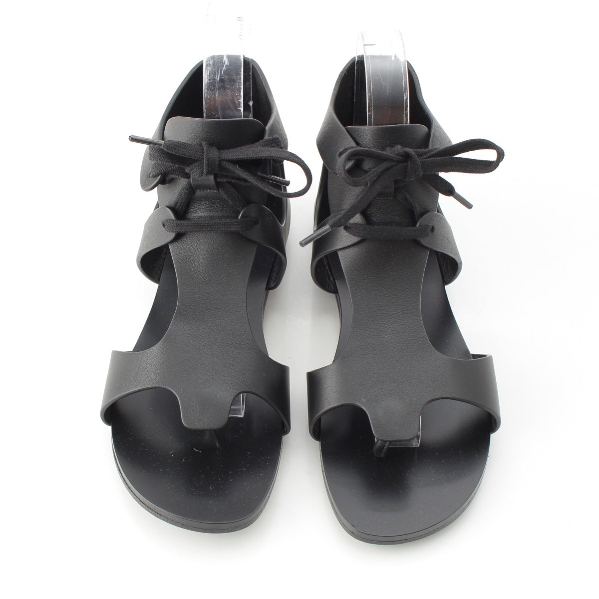 HERMES Garate leather Sandals black 36
