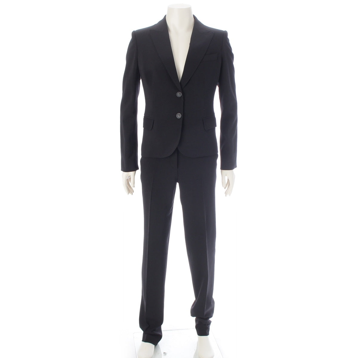 DOLCE&GABBANA wool tailored jacket Pants setup black 46