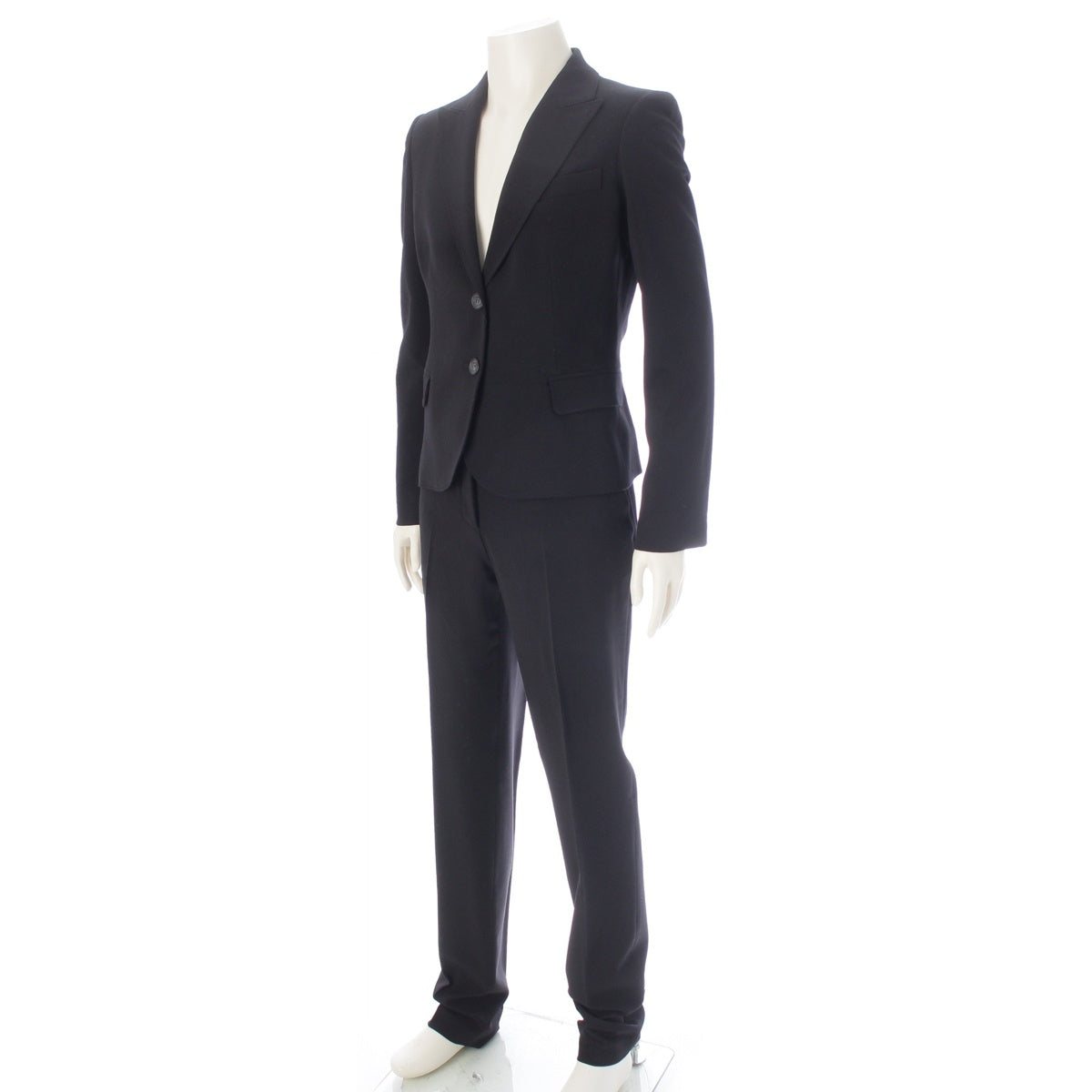 DOLCE&GABBANA wool tailored jacket Pants setup black 46