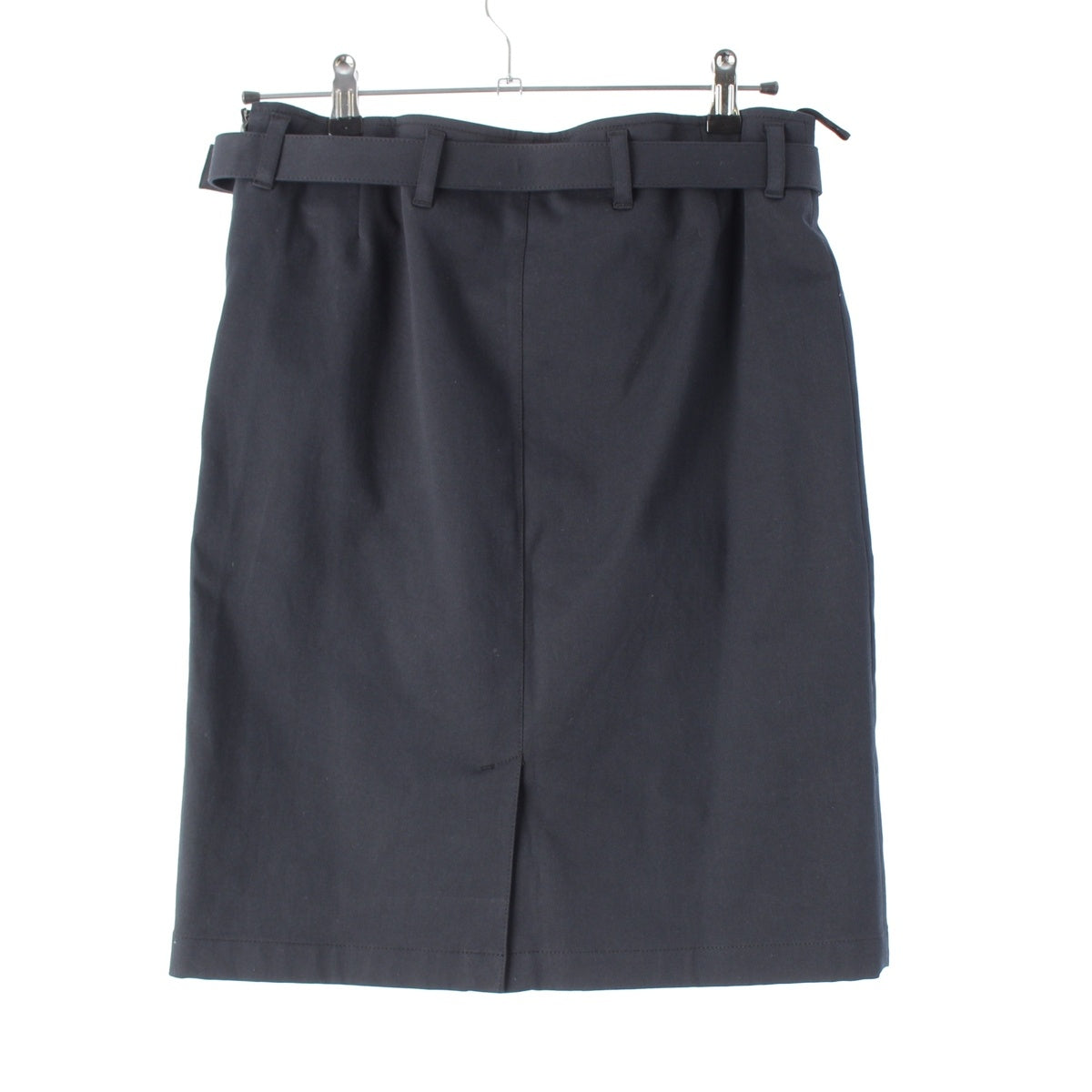 PRADA Logo belt skirt Knee length 21L319 Navy 42
