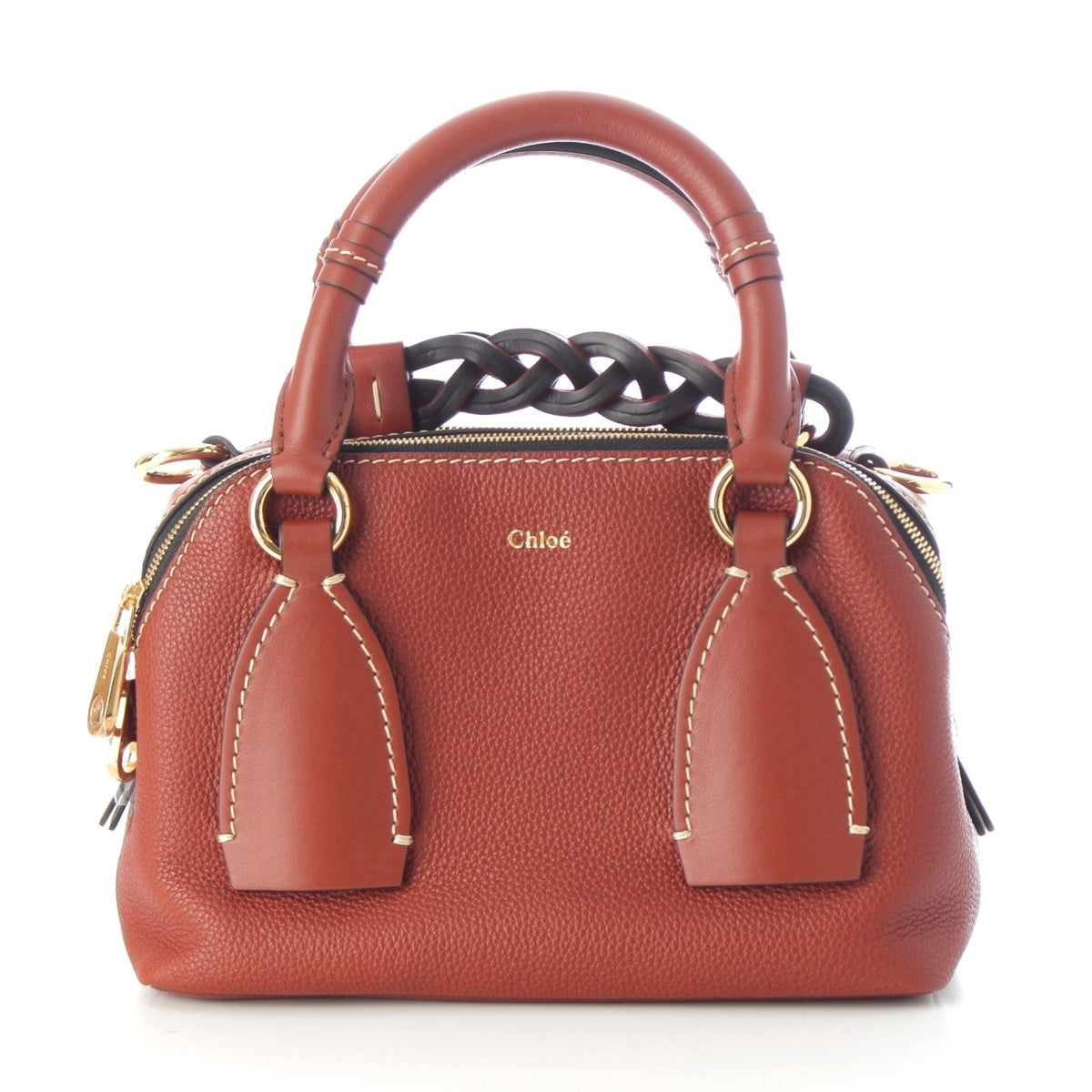 Chloe leather Dahlia Mini 2WAY Handbag Brown