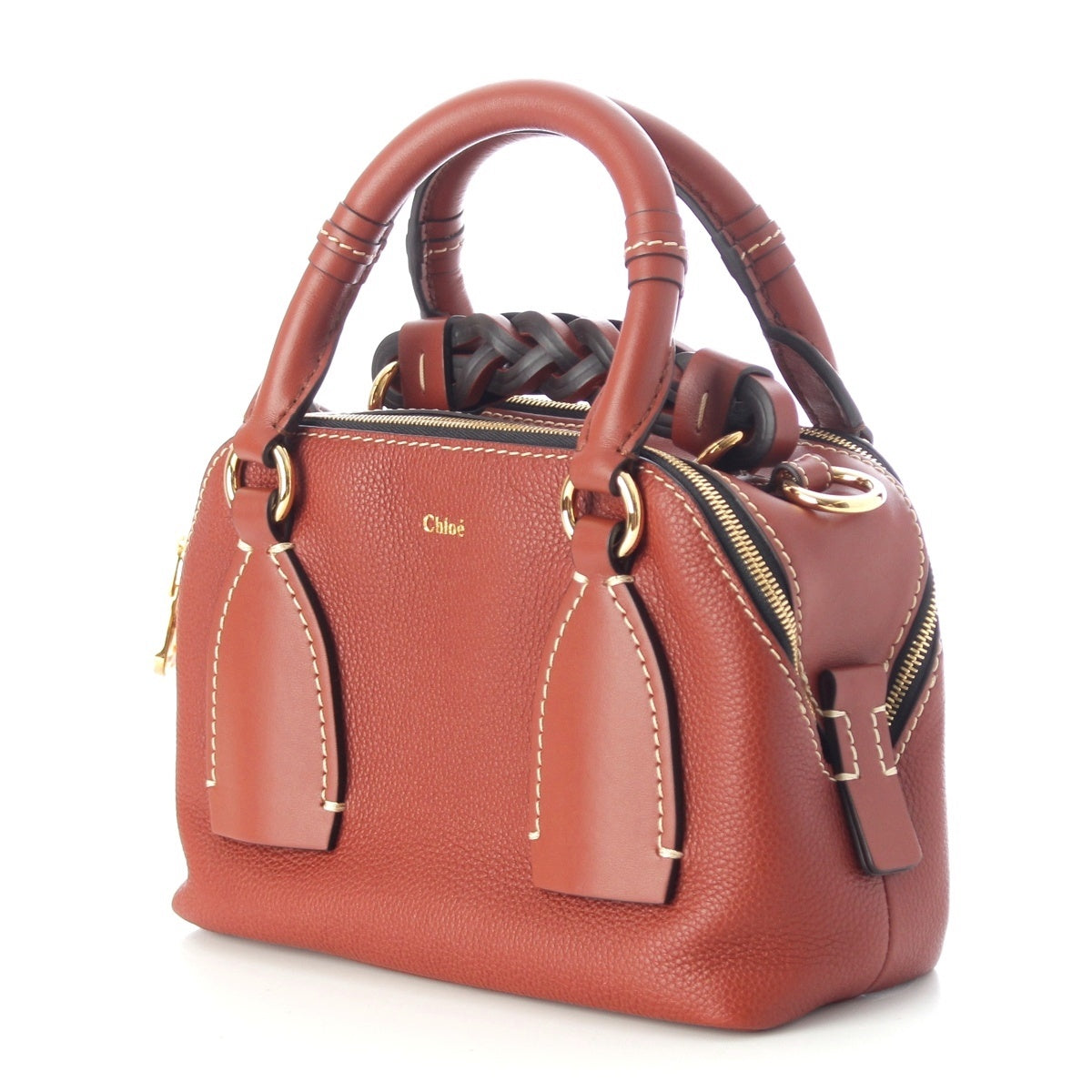 Chloe leather Dahlia Mini 2WAY Handbag Brown
