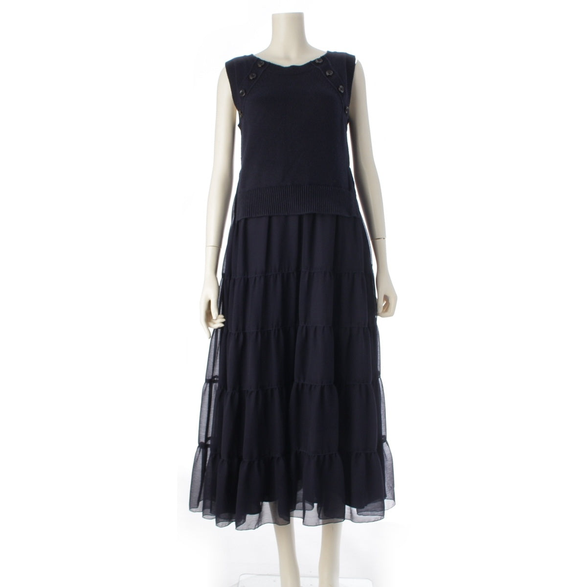 ADEAM Tabi Knit Dress one piece 43416 Navy XS