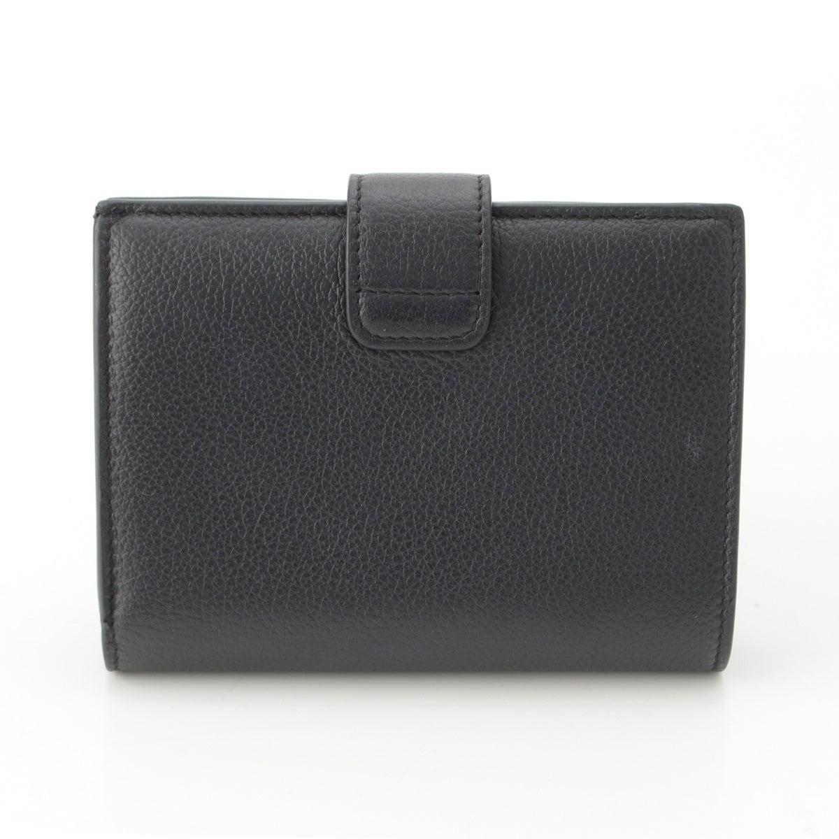 CELINE Supple grained calfskin Nino Strap Wallet Bifold Wallet 10M913GHH black