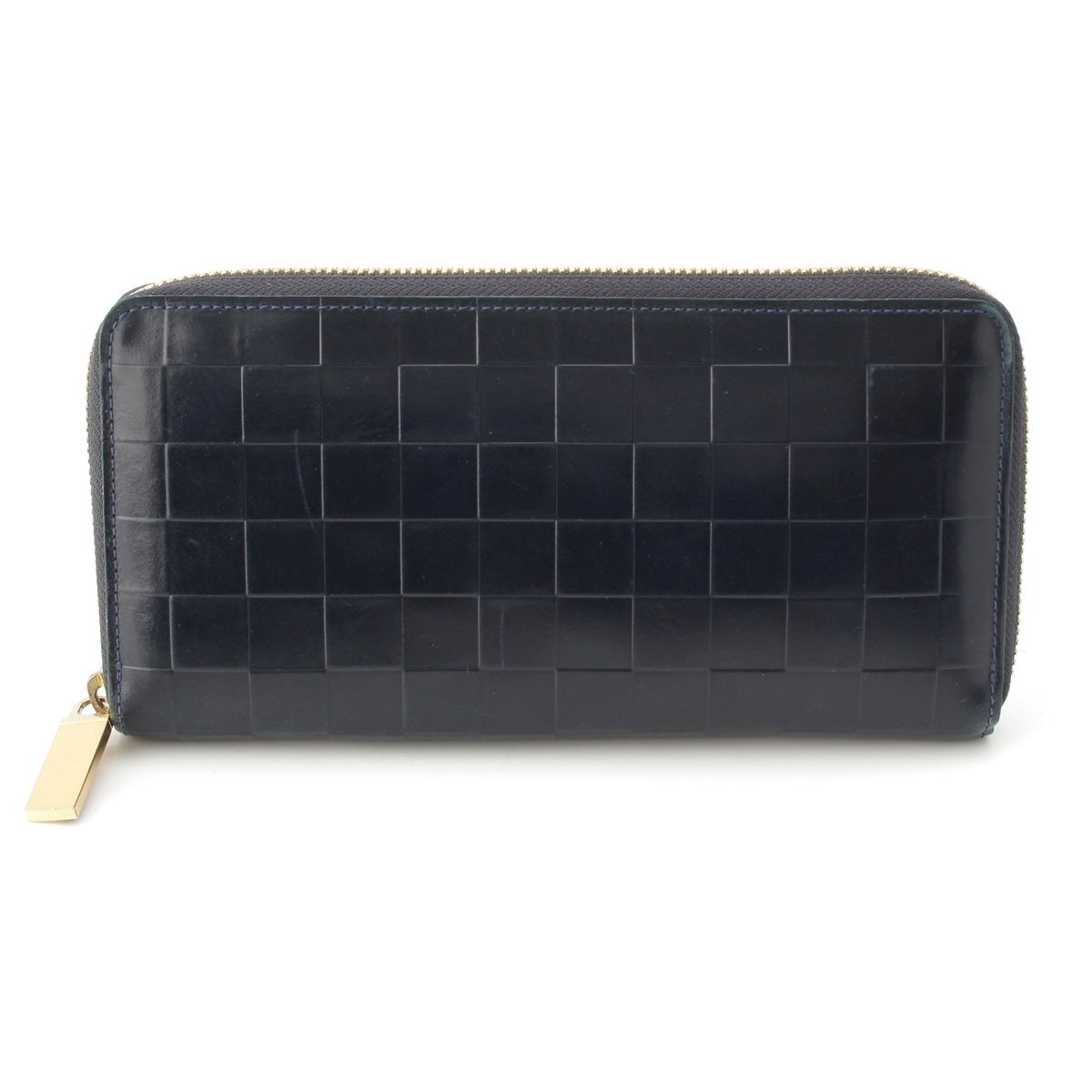 COCOMEISTER ChessBoard King ChessBoard King leather Purse Wallet Navy gold