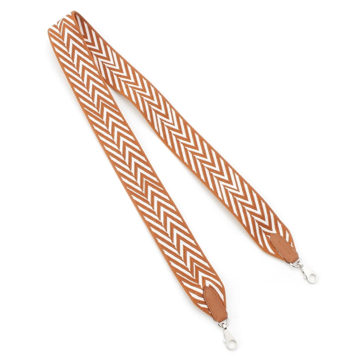 HERMES Bandolier Sangle Zigzag Shoulder strap SilverMetal Ecru x Gold