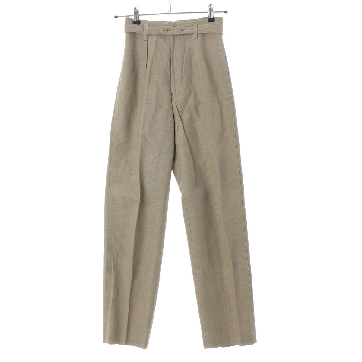 ISSEY MIYAKE Cotton Linen Rayon Belted slacks straight Pants ML42529 Gurege 7