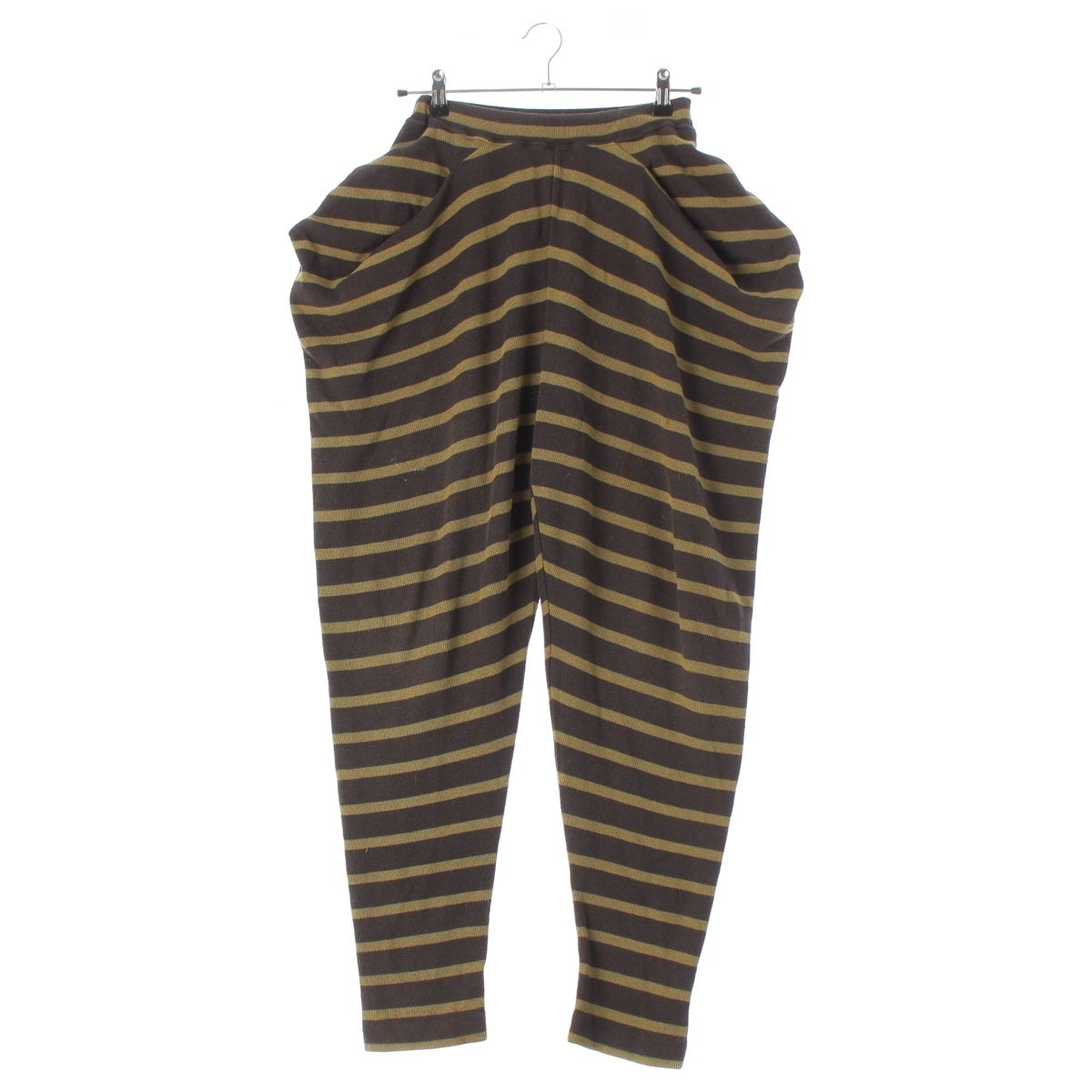 ISSEY MIYAKE Cotton wool Brush Tag Irregular Striped Sweatshirt Saruel pants MY43375 Gray green 9