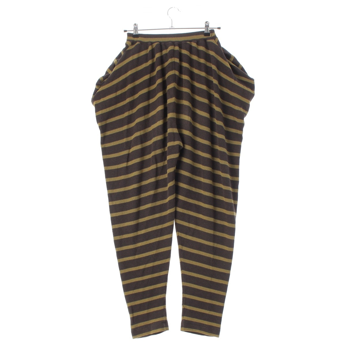 ISSEY MIYAKE Cotton wool Brush Tag Irregular Striped Sweatshirt Saruel pants MY43375 Gray green 9
