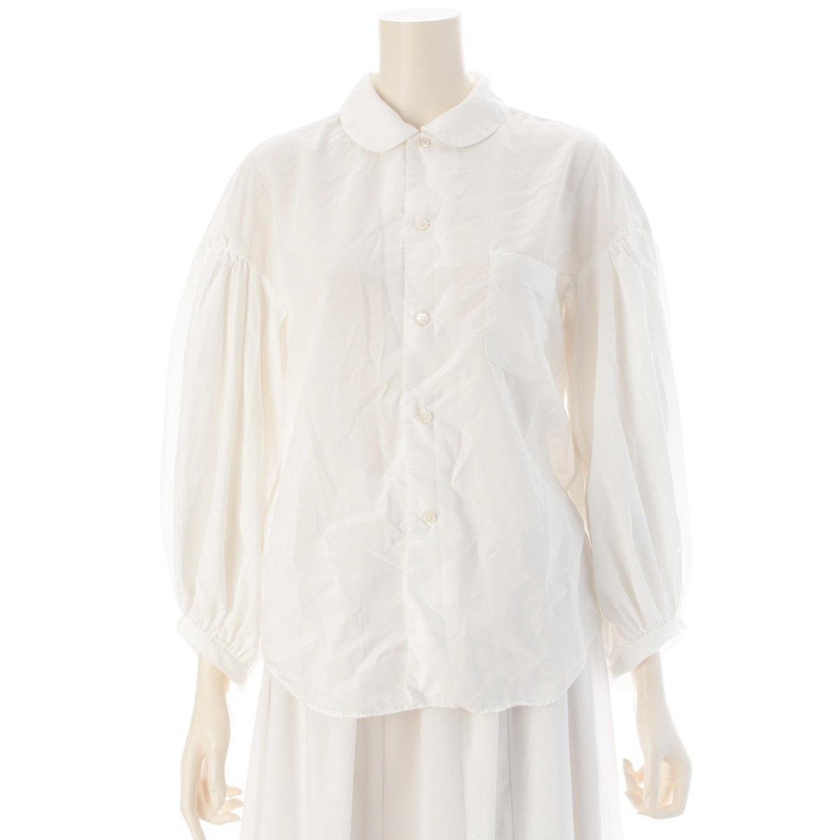 COMME des GARCONS COMME des GARCONS Round neckline, balloon sleeves, long sleeves blouse tops RG-B028 white M