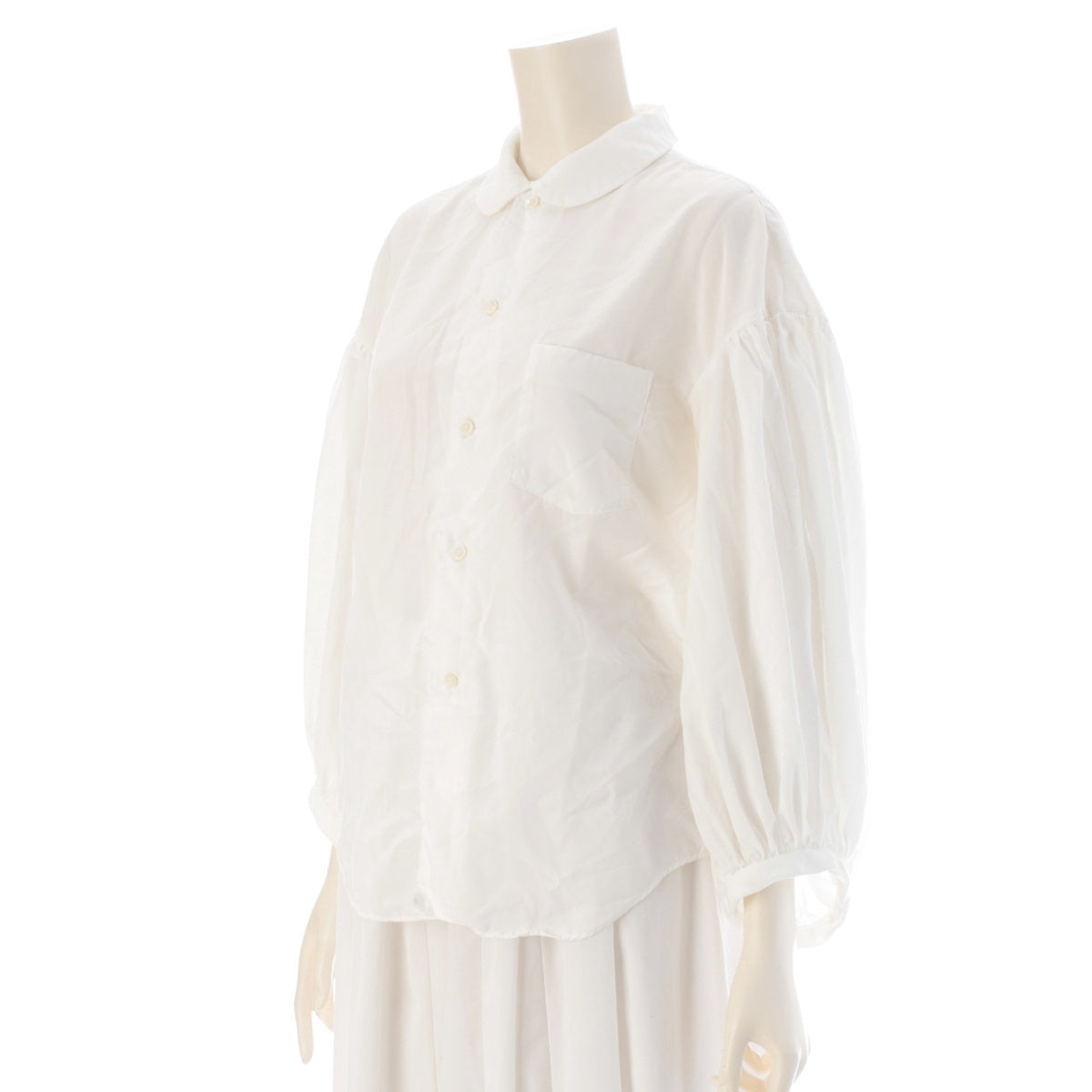 COMME des GARCONS COMME des GARCONS Round neckline, balloon sleeves, long sleeves blouse tops RG-B028 white M