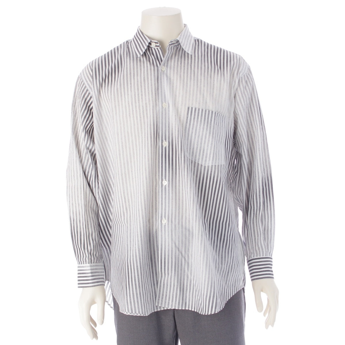 COMME des GARCONS HOMME Cotton blend Tanaka Homme Stripe Design Long sleeve shirt tops HB-080180 Gray ‐