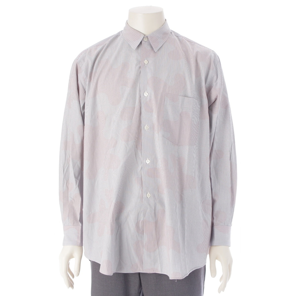 COMME des GARCONS HOMME Tanaka Homme Stripe Long sleeve shirt tops Gray