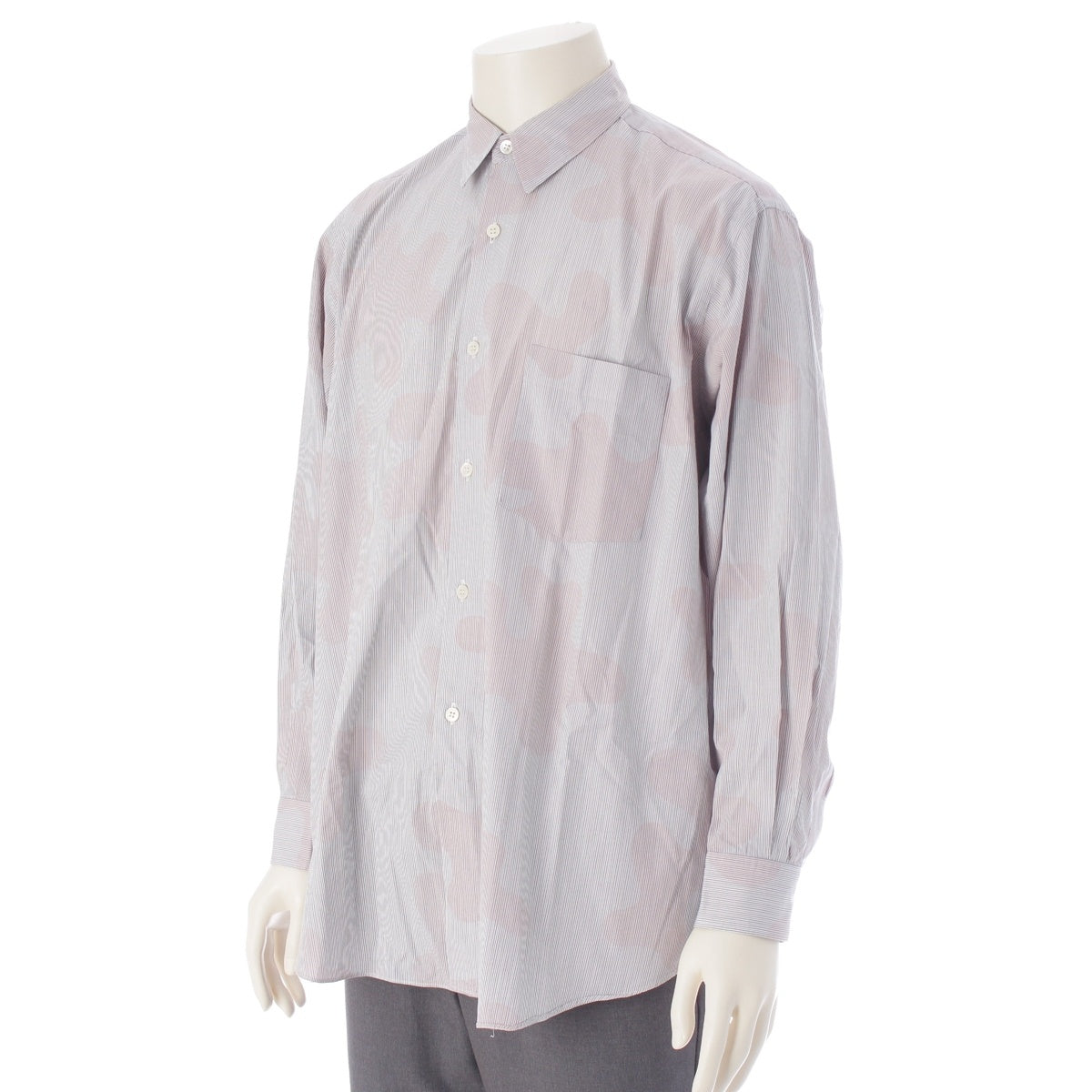 COMME des GARCONS HOMME Tanaka Homme Stripe Long sleeve shirt tops Gray