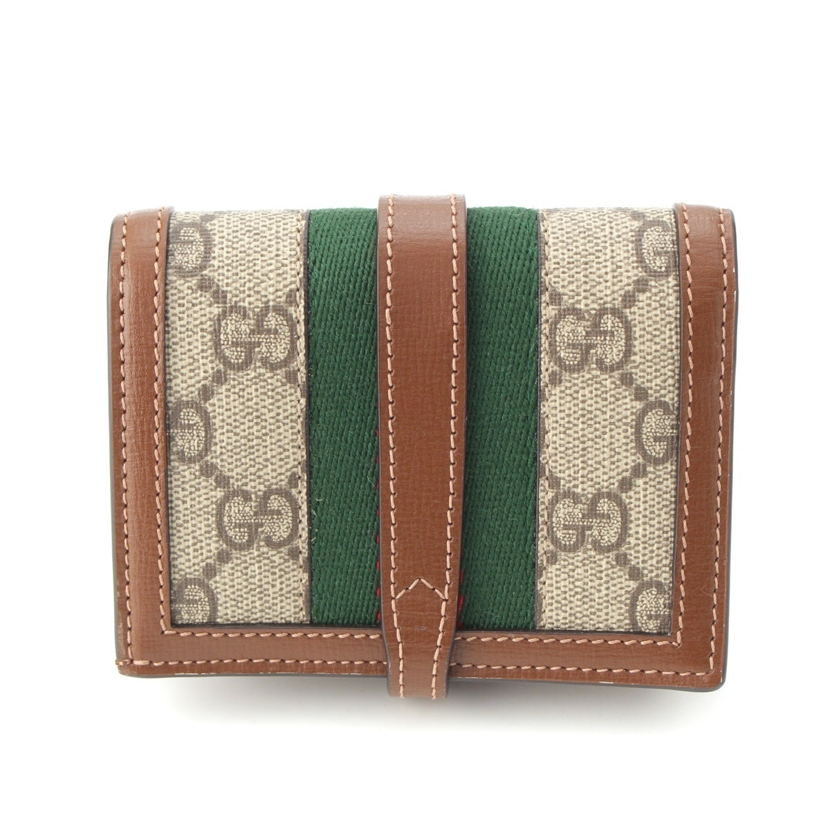 GUCCI Jackie 1961 GG Supreme Logo Small Compact Wallet Bifold Wallet Coin case 645536 Brown