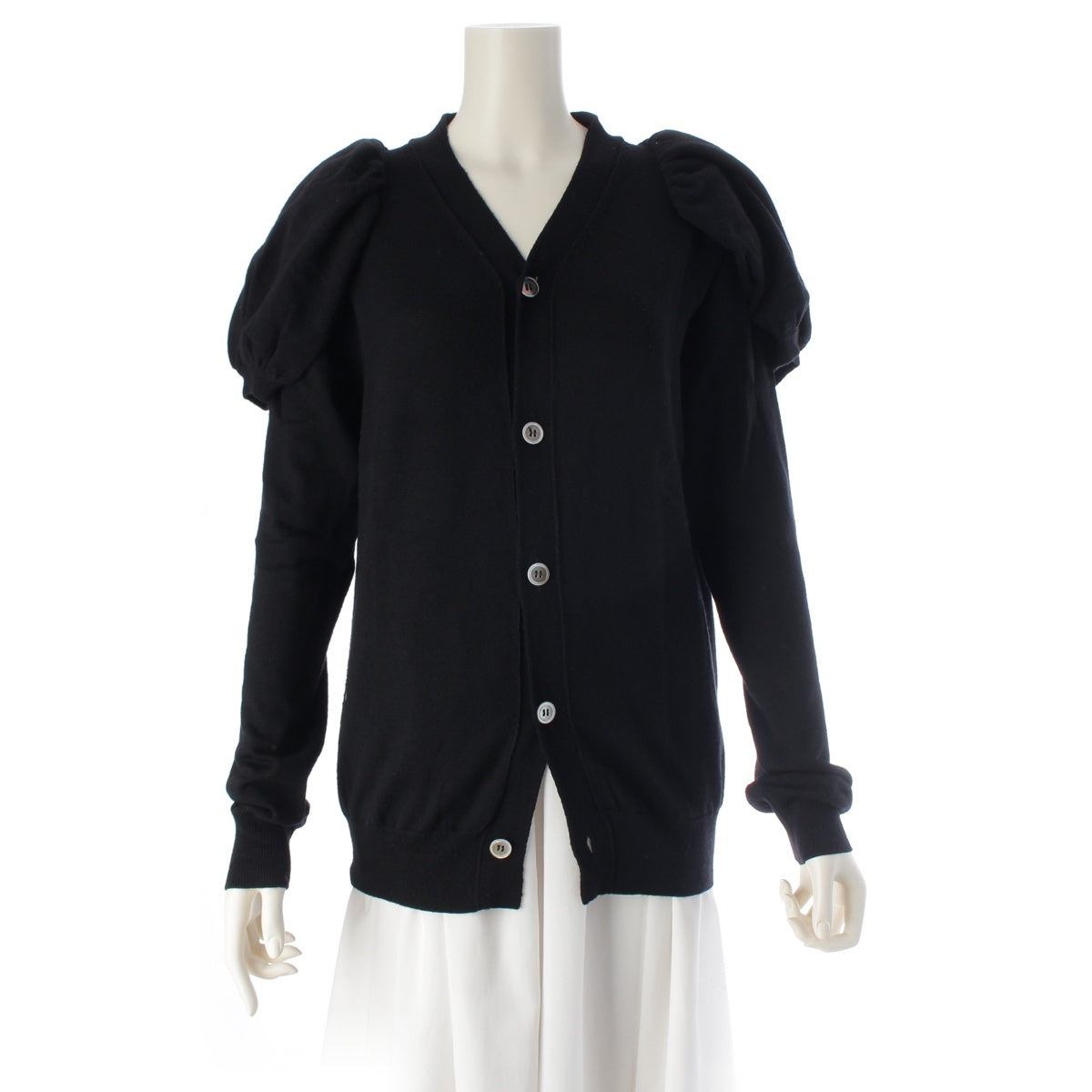 COMME des GARCONS Decorative puff sleeves cardigan tops GR-N020 black S