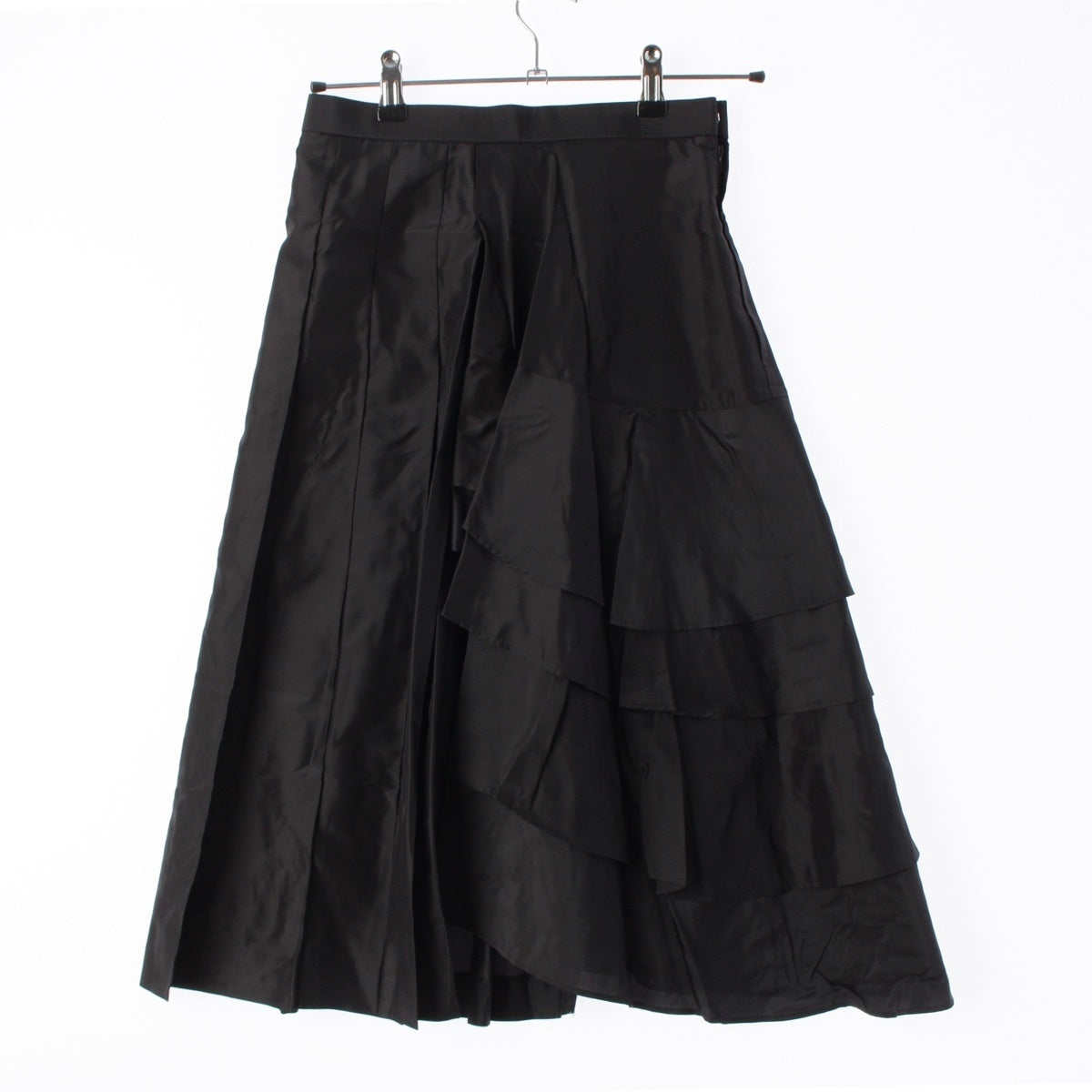 COMME des GARCONS silk Pleated back, multiple front panels skirt Bottoms GR-S017 black Stainless Steel