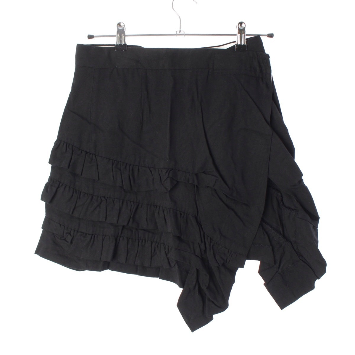 COMME des GARCONS Rayon asymmetrical ruffles skirt Bottoms black