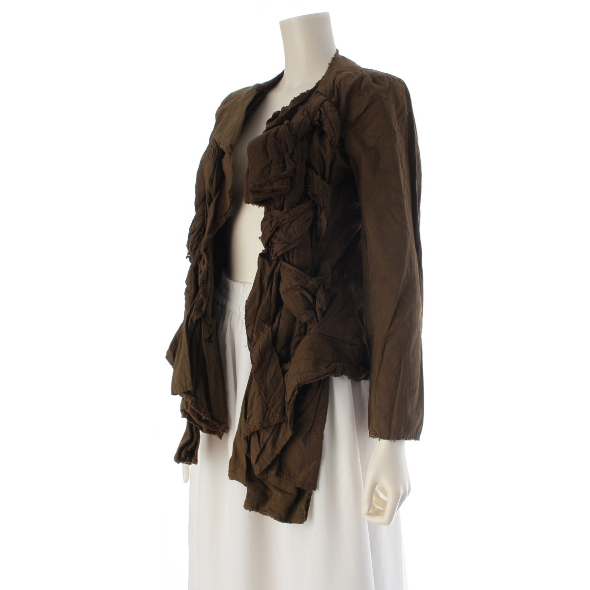 COMME des GARCONS cotton Extreme Unbalance garment dyed twisted rope wrap design Jacket Haori GI-J050 khaki S