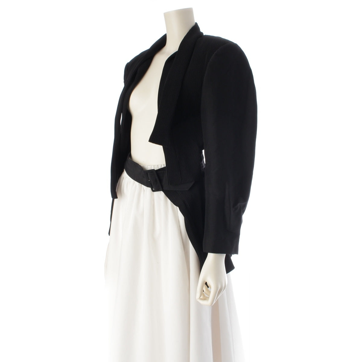 COMME des GARCONS Wool blend Deformed Pleated Thai Design tailored jacket GJ-11010M black M