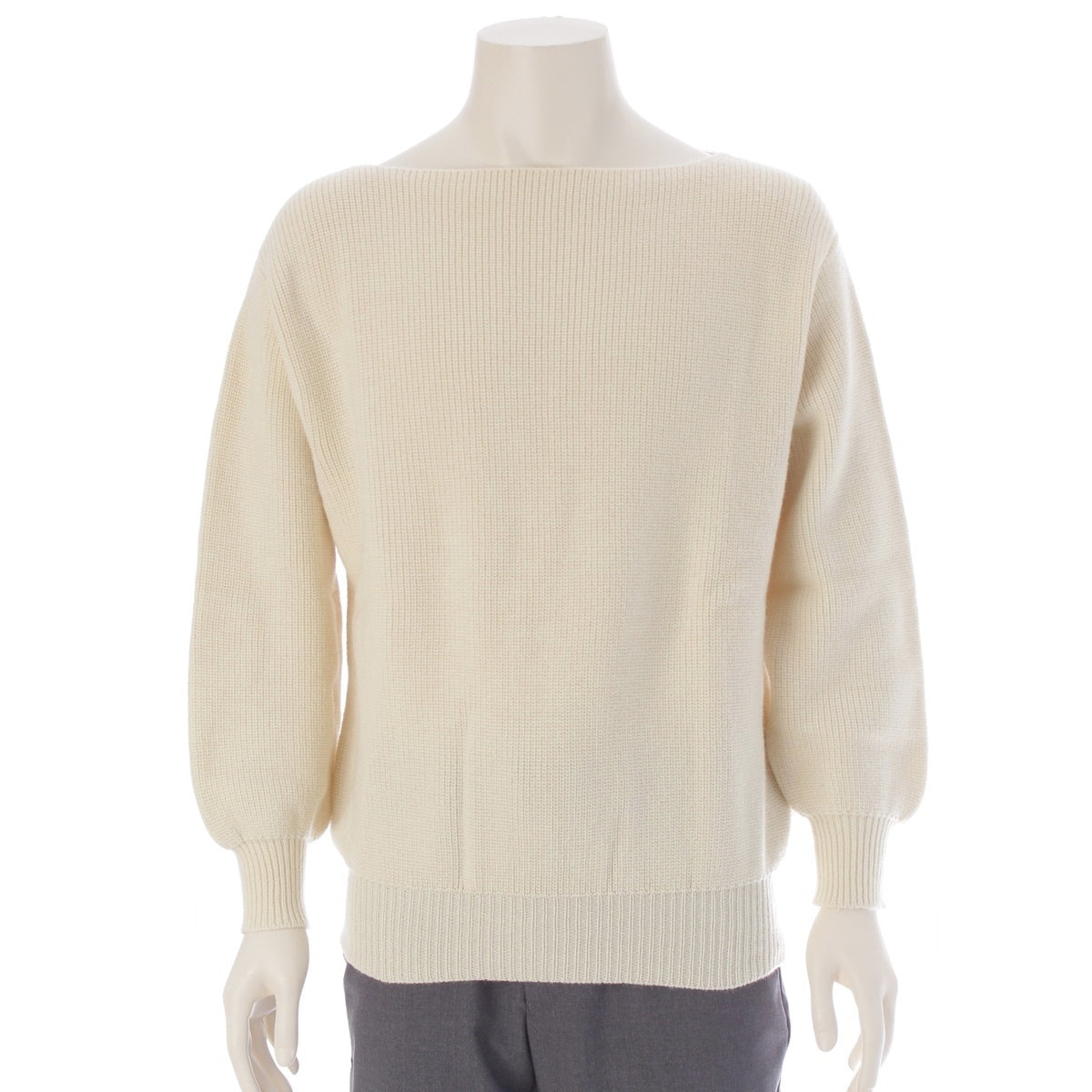 COMME des GARCONS HOMME PLUS wool Adult delinquent 2WAY sweater Boat neck and high neck 2-piece top set PN-050090 white F