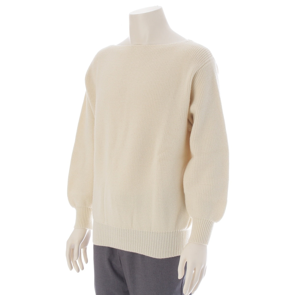 COMME des GARCONS HOMME PLUS wool Adult delinquent 2WAY sweater Boat neck and high neck 2-piece top set PN-050090 white F