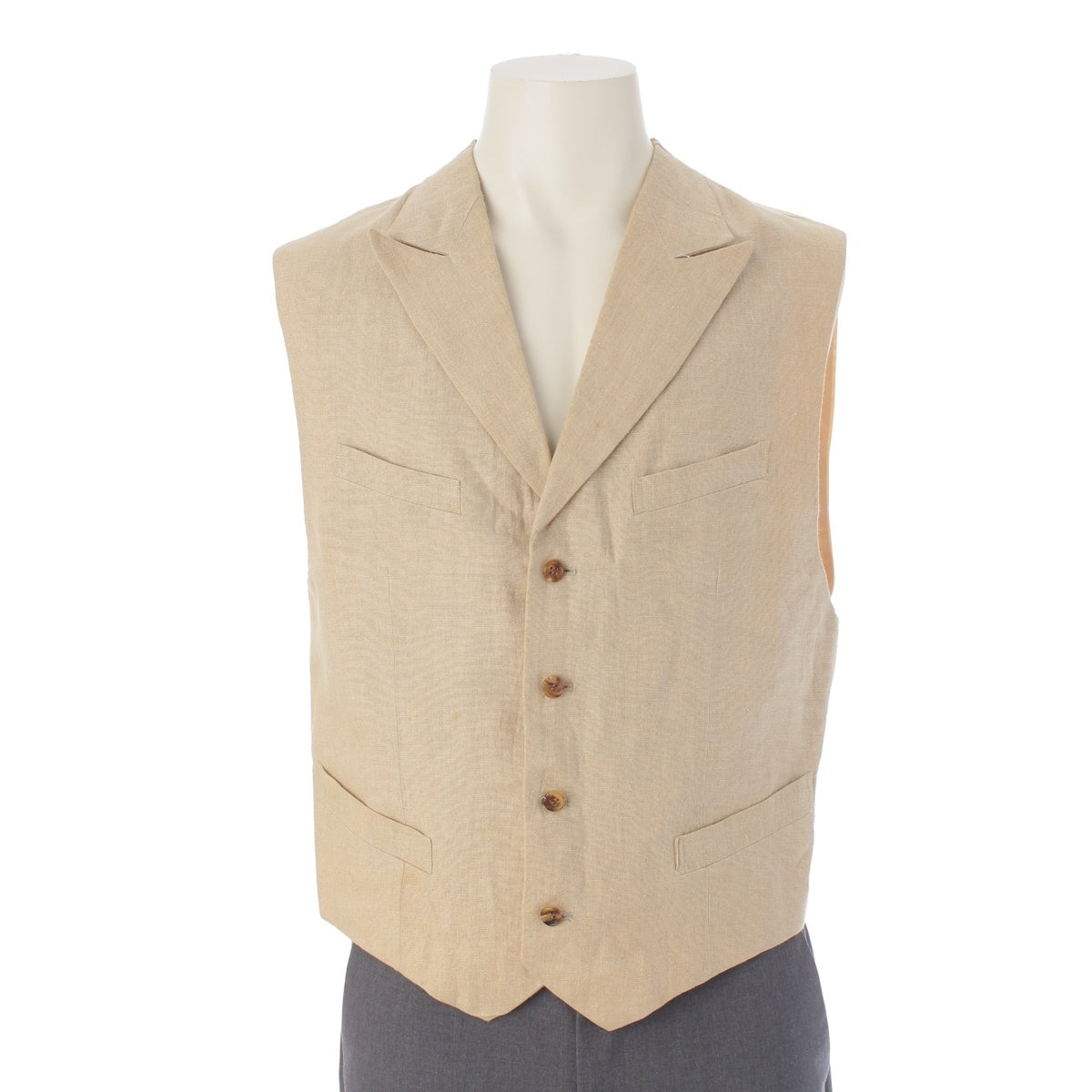 COMME des GARCONS HOMME PLUS linen 6.1 THE MAN Switch Vest Best tops PV110010 beige M