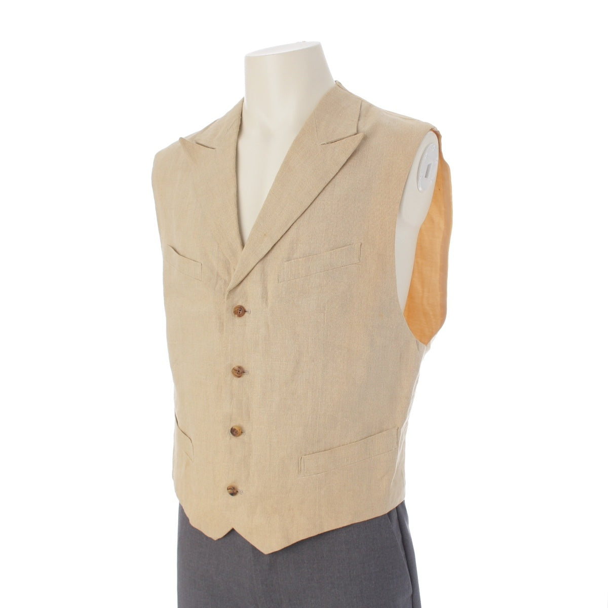 COMME des GARCONS HOMME PLUS linen 6.1 THE MAN Switch Vest Best tops PV110010 beige M