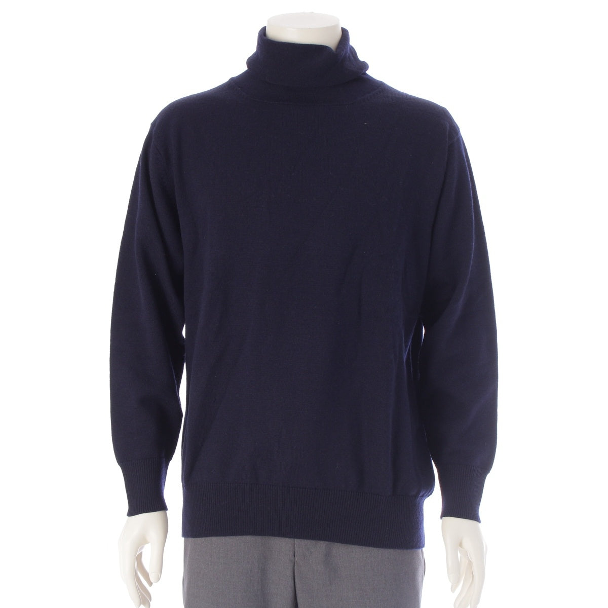 COMME des GARCONS HOMME PLUS 6.1 THE MAN Rolled high neck oversized knit sweater tops PN-050080 Navy