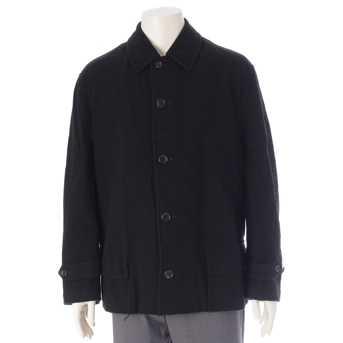 COMME des GARCONS HOMME PLUS wool Fulling period, cut, car coat outer PJ-040890 black M