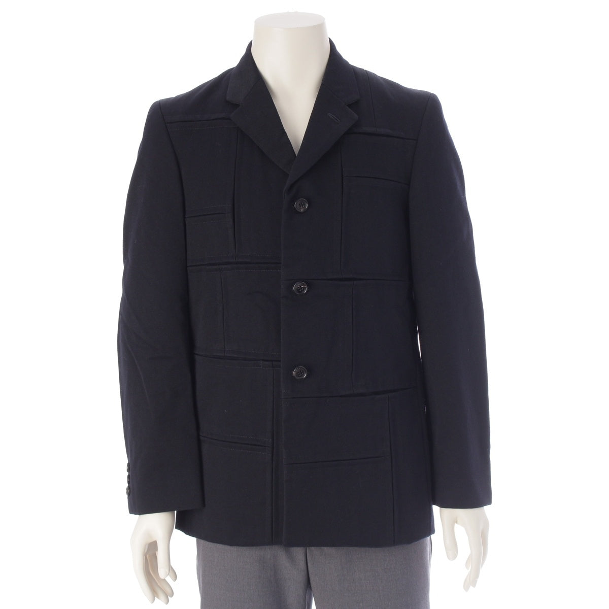 COMME des GARCONS HOMME PLUS Wool blend Docking lock period 3B tailored jacket outer PJ-04306S Navy S