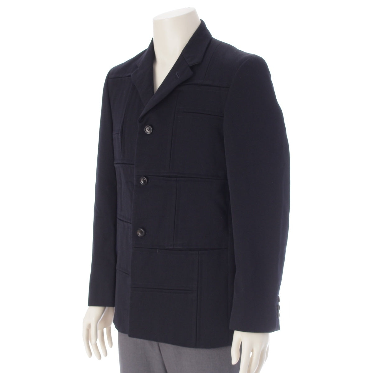 COMME des GARCONS HOMME PLUS Wool blend Docking lock period 3B tailored jacket outer PJ-04306S Navy S